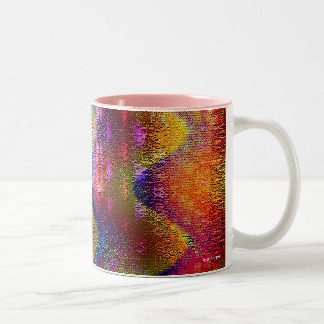 Chemical Reaction II Two-Tone Coffee Mug (Right)