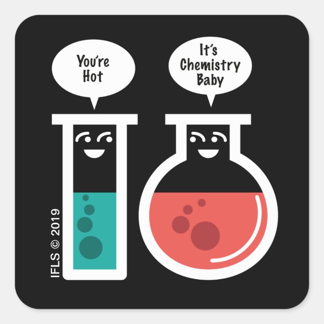 Chemical Reaction Square Sticker (Front)