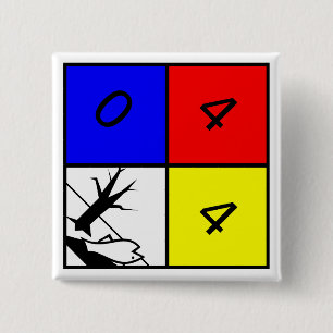 Chemical Warning Hazard to the Environment 15 Cm Square Badge