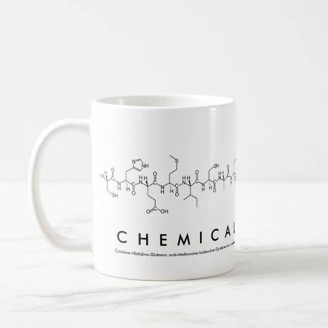 ChemicalMechanism peptide name mug (Left)