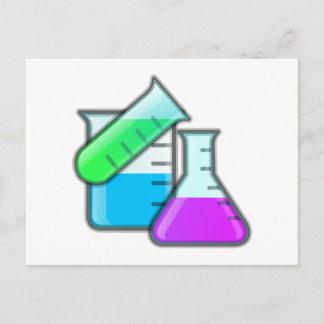 Chemie Flaschen chemical flasks Postcard