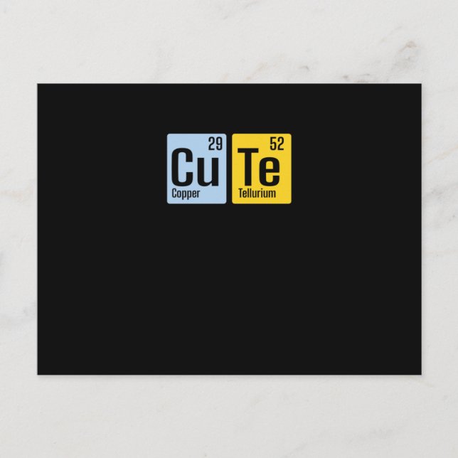 Chemie Periodensystem Cute Postcard (Front)