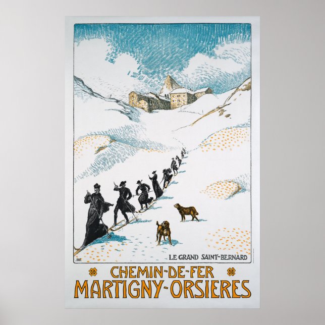 Chemin-de-Fer Martigny-Orsières,Schweiz,Railway Poster (Front)