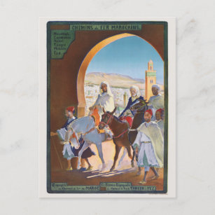 Chemins de fer Marocains Morocco Vintage Poster 19 Postcard