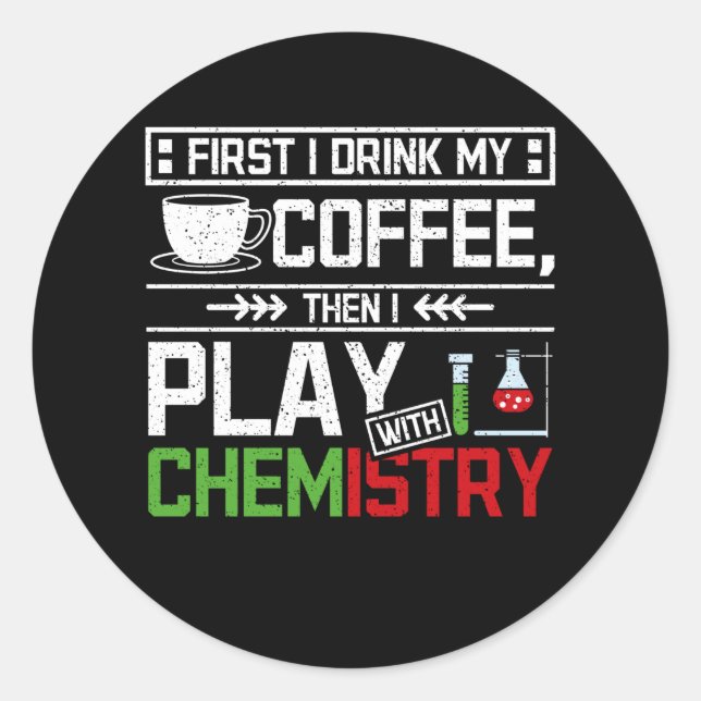 Chemist Coffee Classic Round Sticker (Front)