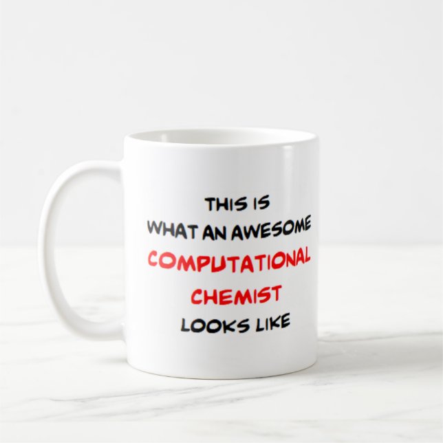 chemist computational, awesome coffee mug (Left)