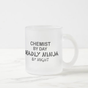 Chemist Deadly Ninja by Night Frosted Glass Coffee Mug