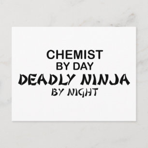 Chemist Deadly Ninja by Night Postcard