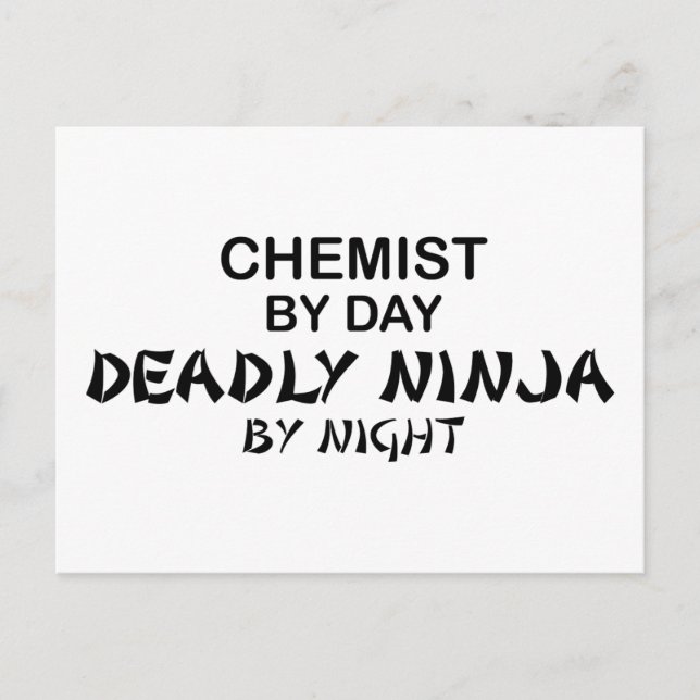 Chemist Deadly Ninja by Night Postcard (Front)