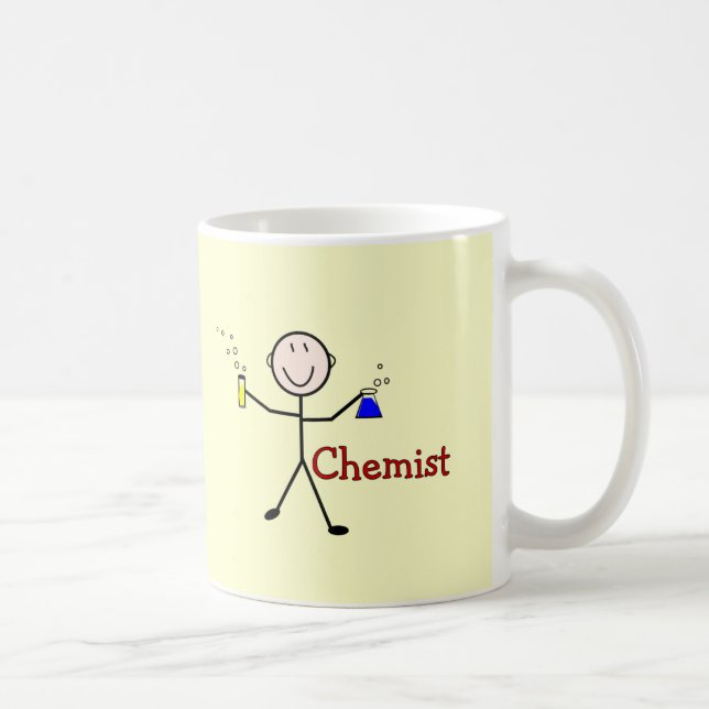 Chemist Gifts-Stick Person With Test Tubes Coffee Mug (Right)