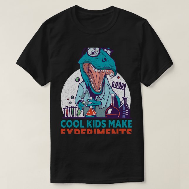 Chemist Job Cool Kids Make Experiments Chemist Sci T-Shirt (Design Front)