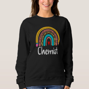 Chemist Leopard Rainbow Back To School Teacher Che Sweatshirt