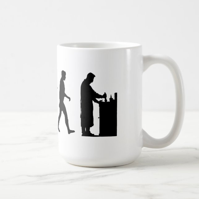 Chemist pharmacist chemistry evolution work coffee mug (Right)