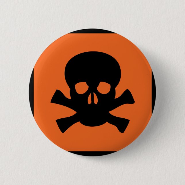 chemist skull sign 6 cm round badge (Front)