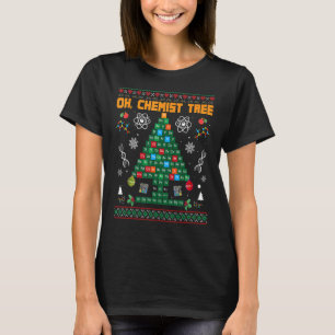 Chemist Tree Science Christmas Tree Xmas Vibes Sch T-Shirt
