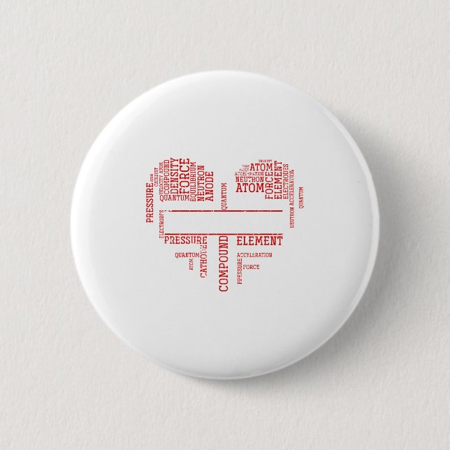 Chemist Valentines Day Gift Science Chemistry  6 Cm Round Badge (Front)