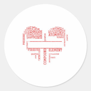 Chemist Valentines Day Gift Science Chemistry  Classic Round Sticker
