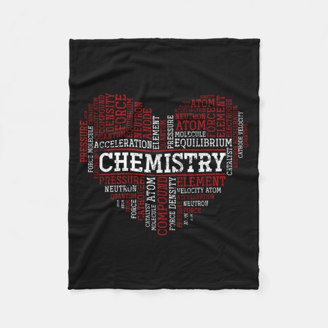 Chemist Valentines Day Gift Science Chemistry  Fleece Blanket (Front)