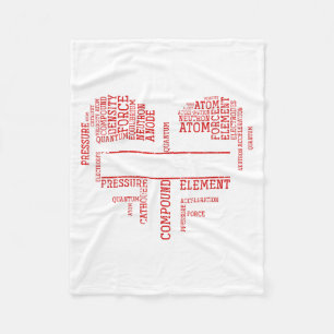 Chemist Valentines Day Gift Science Chemistry Fleece Blanket
