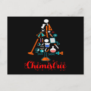Chemistree Christmas, Funny Science Tee Postcard