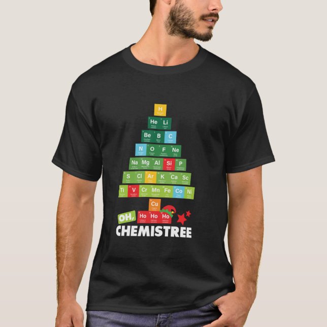 Chemistree Christmas Tree Chemist Chemistry Teache T-Shirt (Front)