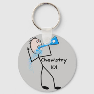 Chemistry 101  Stickman Design Funny Gifts Key Ring