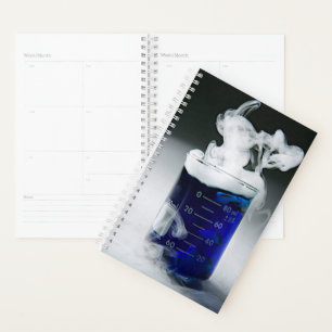 Chemistry Beaker Blue Liquid, smoke Planner