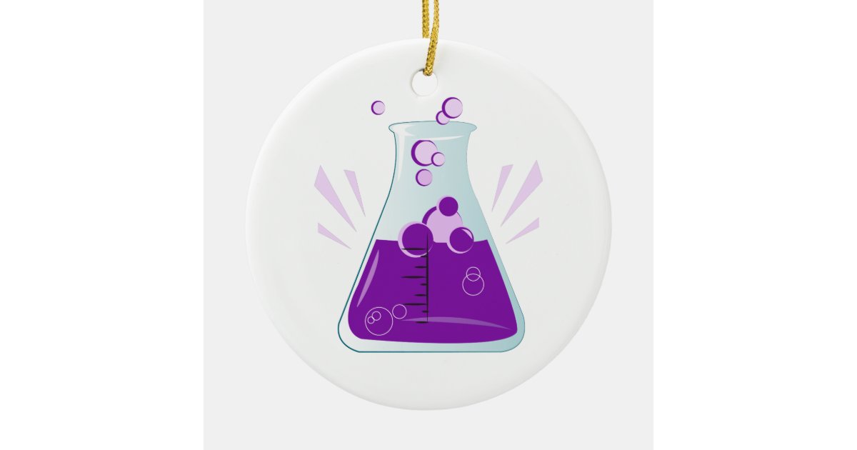 Chemistry Beaker Christmas Ornament Zazzle.co.uk