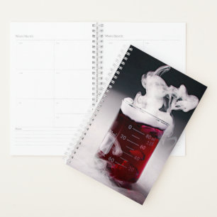 Chemistry Beaker red Liquid, smoke Planner