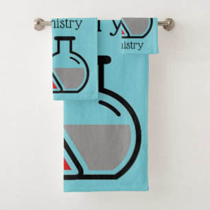 Chemistry Beakers Science Design Bath Towel Set