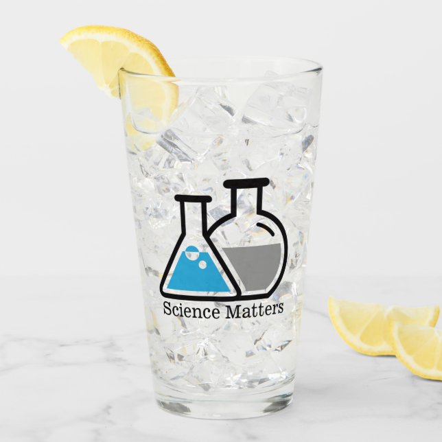 Chemistry Beakers Science Matters Drinking Glass (Front Ice)