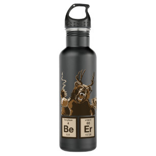 chemistry bear discovered beer 710 ml water bottle