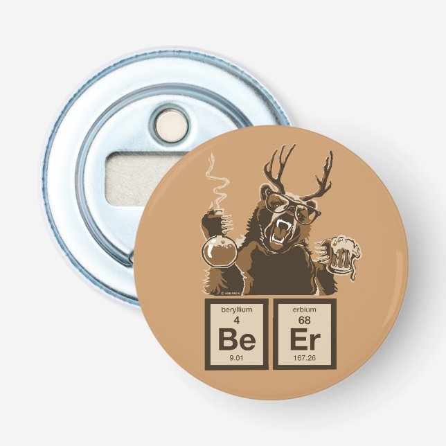 Chemistry bear discovered beer bottle opener (Front)