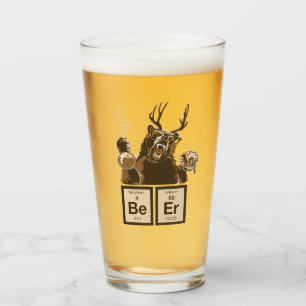 Chemistry bear discovered beer glass