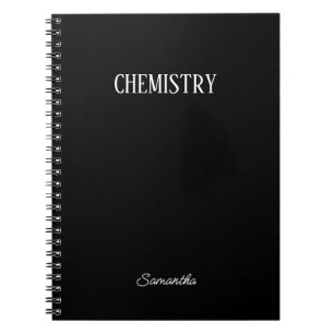 Chemistry Black Personalised Subject Notebook