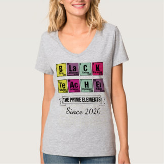 Chemistry Black Teacher Prime Elements Black Month T-Shirt