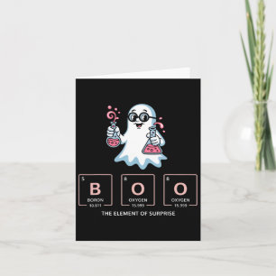 Chemistry Boo The Element Of Surprise Cute Chemist Card