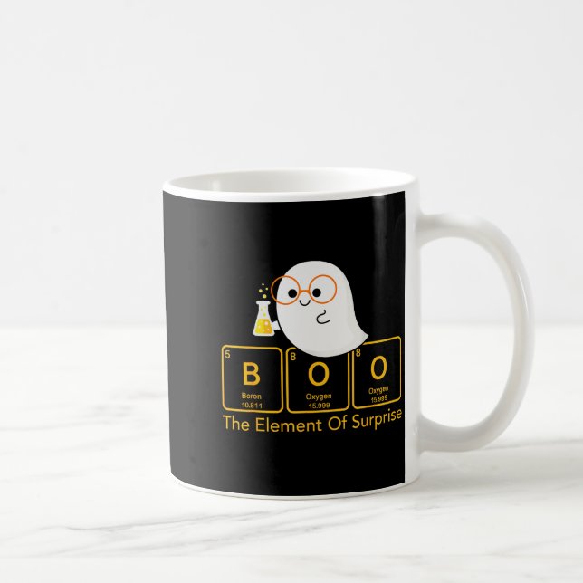 Chemistry Boo The Element Of Surprise Cute Chemist Coffee Mug (Right)