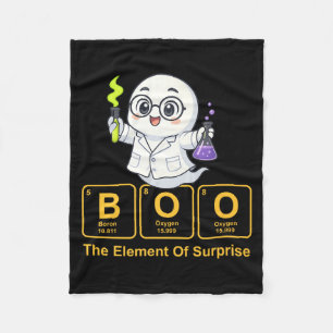 Chemistry Boo The Element of Surprise Cute Chemist Fleece Blanket