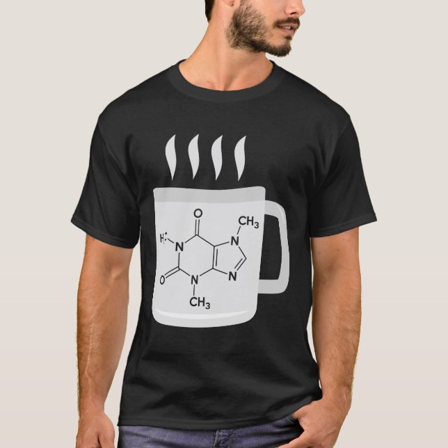 Chemistry Caffeine Coffee Lover T-Shirt (Front)
