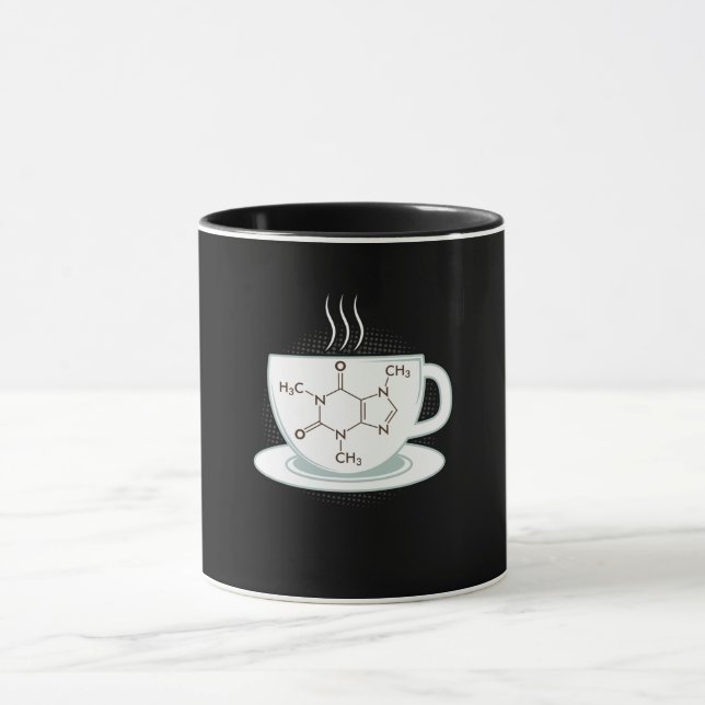 Chemistry Caffeine Molecule Mug (Center)