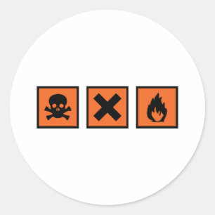 chemistry chemist signs classic round sticker