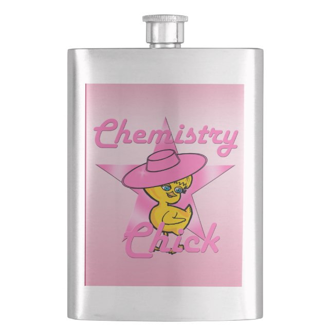 Chemistry Chick #8 Hip Flask (Front)