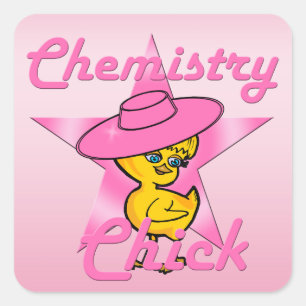Chemistry Chick #8 Square Sticker