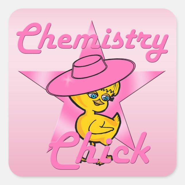Chemistry Chick #8 Square Sticker (Front)