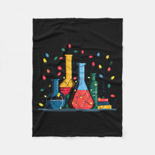 Chemistry Christmas Lights Lover Chemist Science L Fleece Blanket