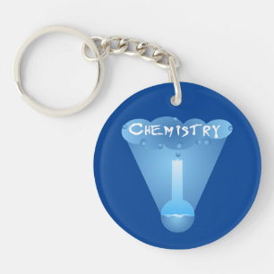 Chemistry Cloud Beaker Key Ring