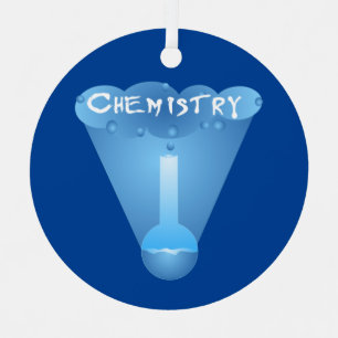 Chemistry Cloud Beaker Metal Tree Decoration