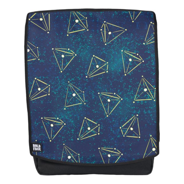 Chemistry Constellations Starry Sky Space Geometry Backpack (Front)