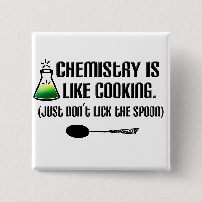 Chemistry Cooking 15 Cm Square Badge (Front)
